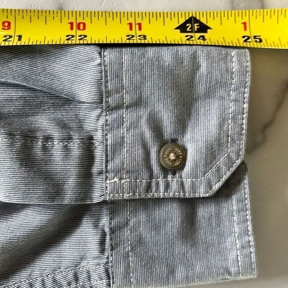 Life Khaki Slim Fit Double Pocket Button Front Shirt Mens M - Picture 8 of 10